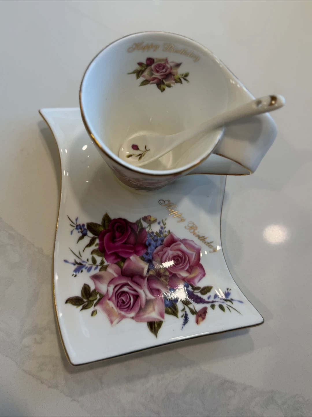 Adeline Fine Porcelains Cup, Saucer & Spoon Set - photo 3