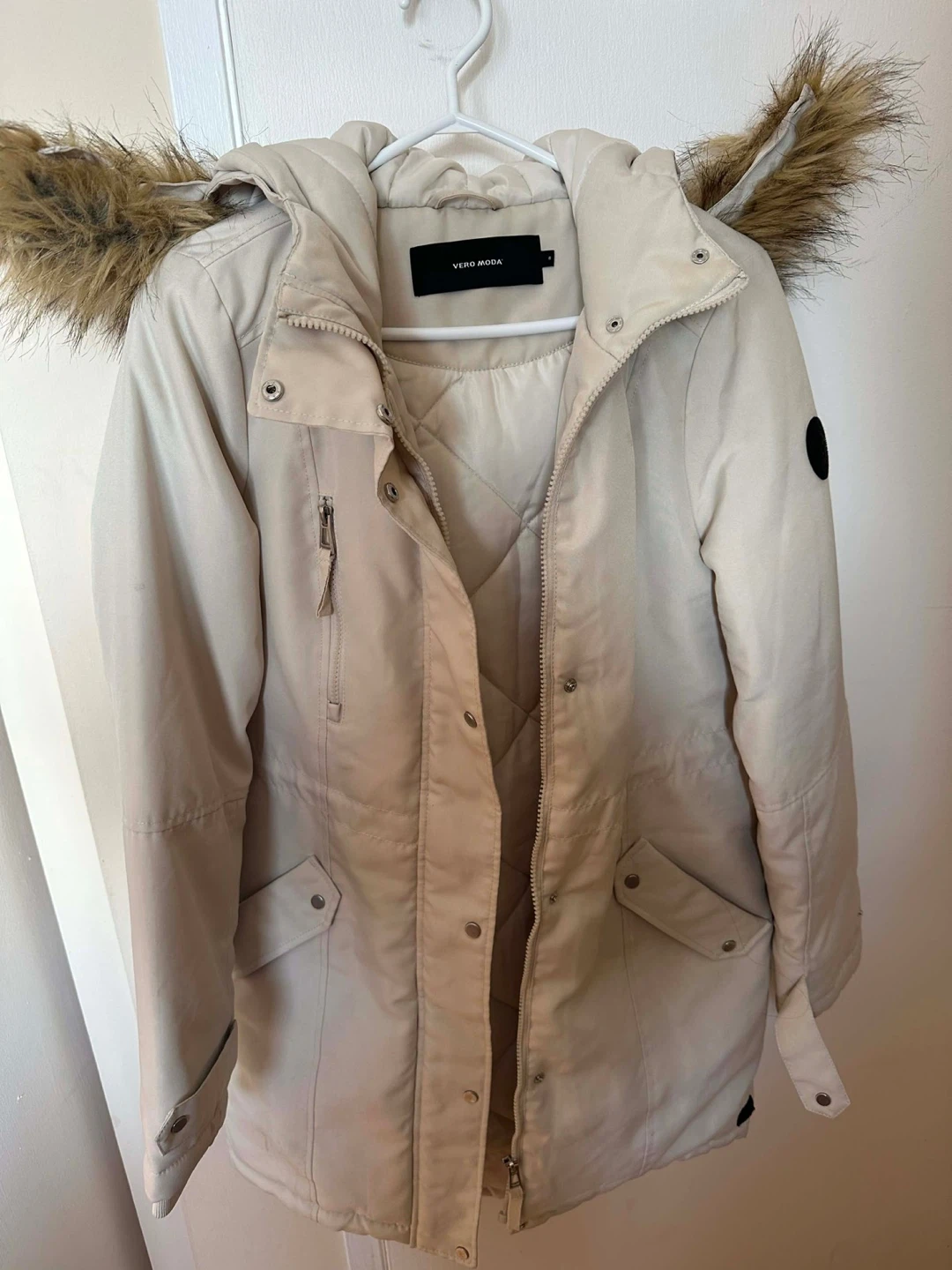 Vero Moda Women's Parka Jacket - Cream - Size S - photo 2