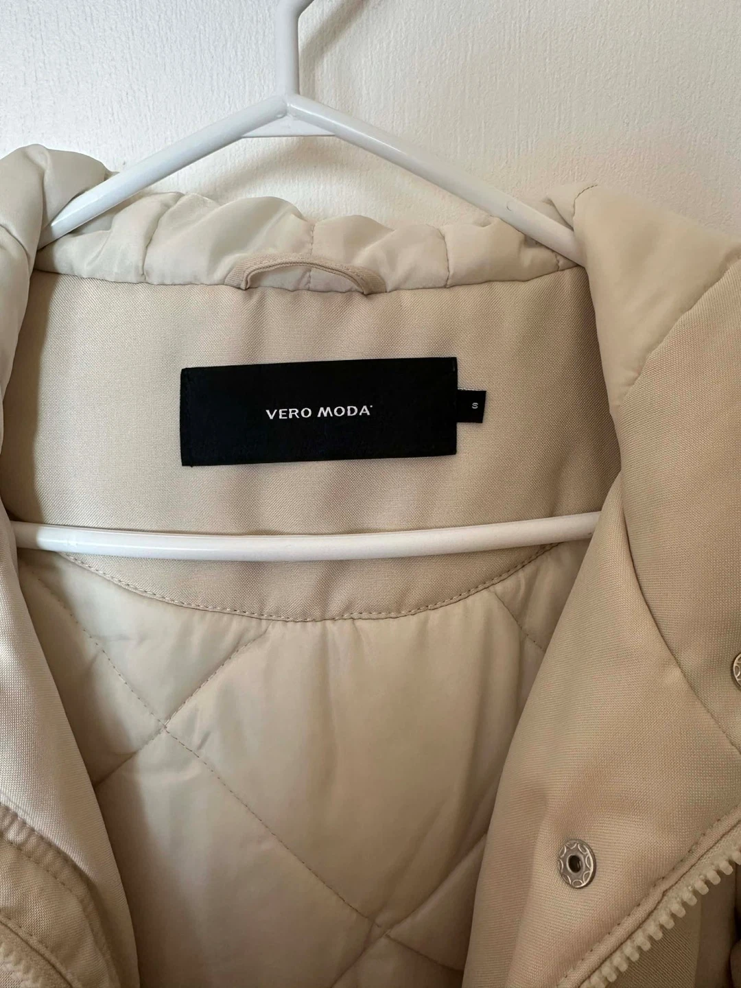 Vero Moda Women's Parka Jacket - Cream - Size S