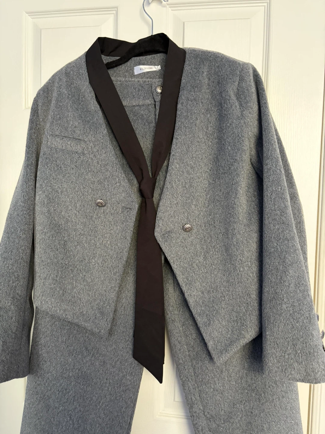 Grey Pant and Blazer Set