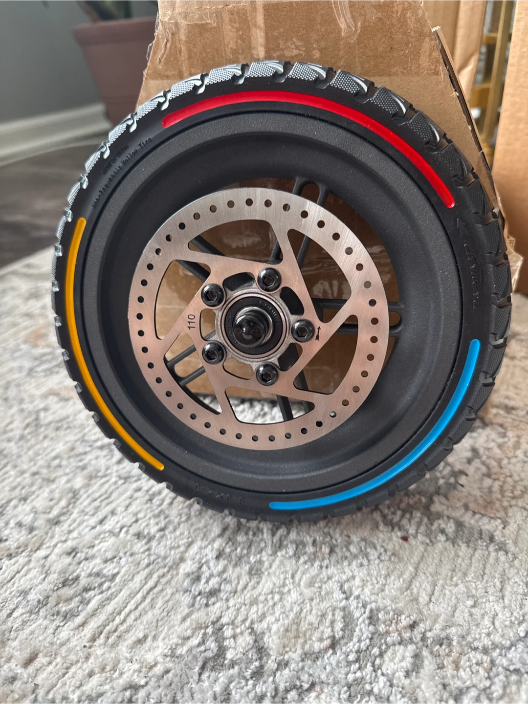 E Scooter 8.5 Inch Wheel with Disc Brake Replacement tire- Black