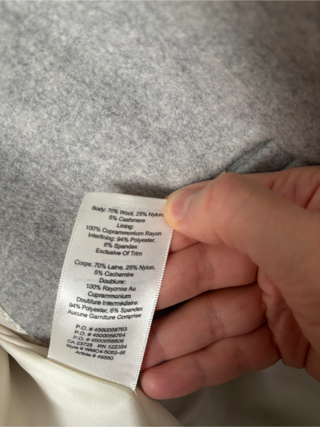 Wilfred (aritzia) Grey Wool Blend Coat XS - photo 5