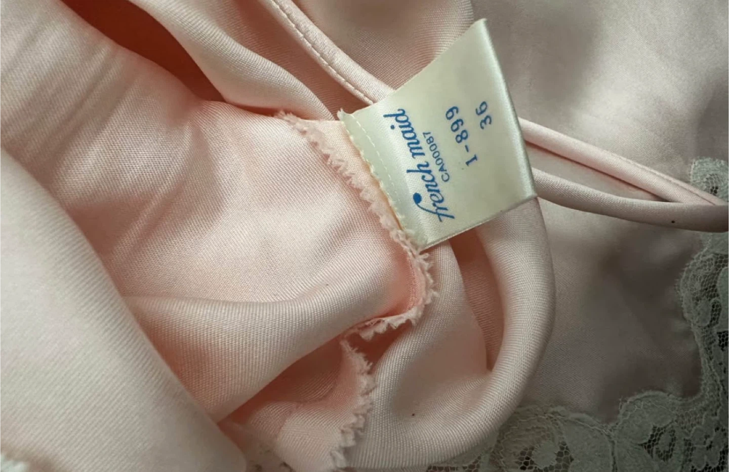 Vintage French Maid Pink Lace Trim Dress - photo 4