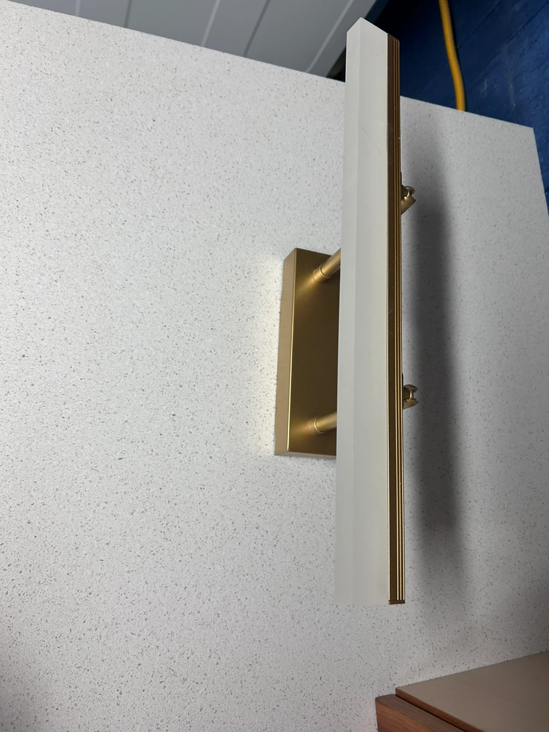 Gold and White Modern Wall Sconce Light Fixture - photo 3