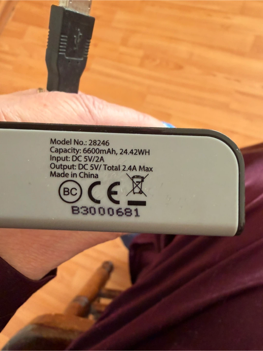 Staples Cell Phone Power Bank 6600mAh Model 28246 - photo 4