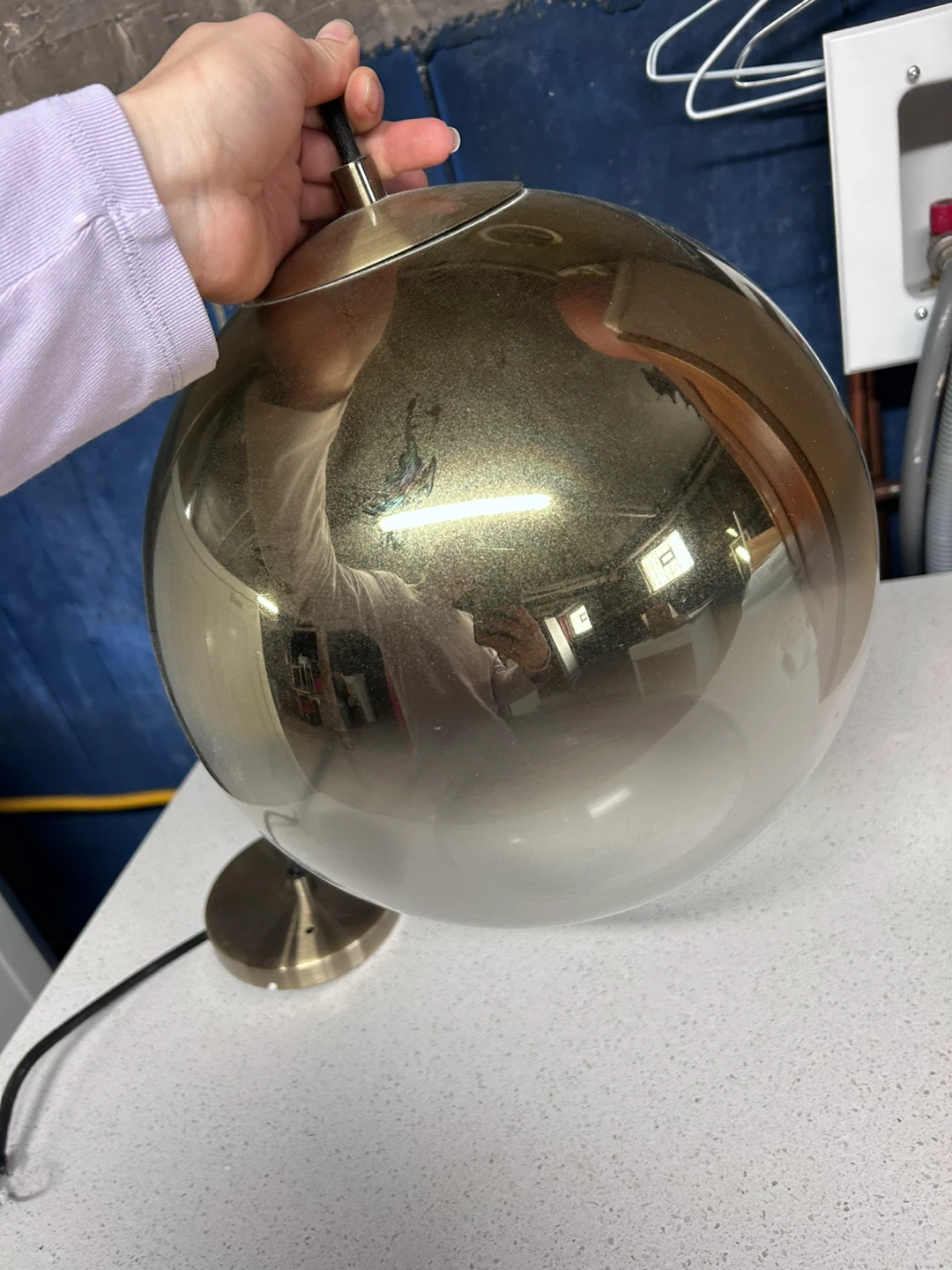 Large Globe Pendant Light Fixture - photo 2
