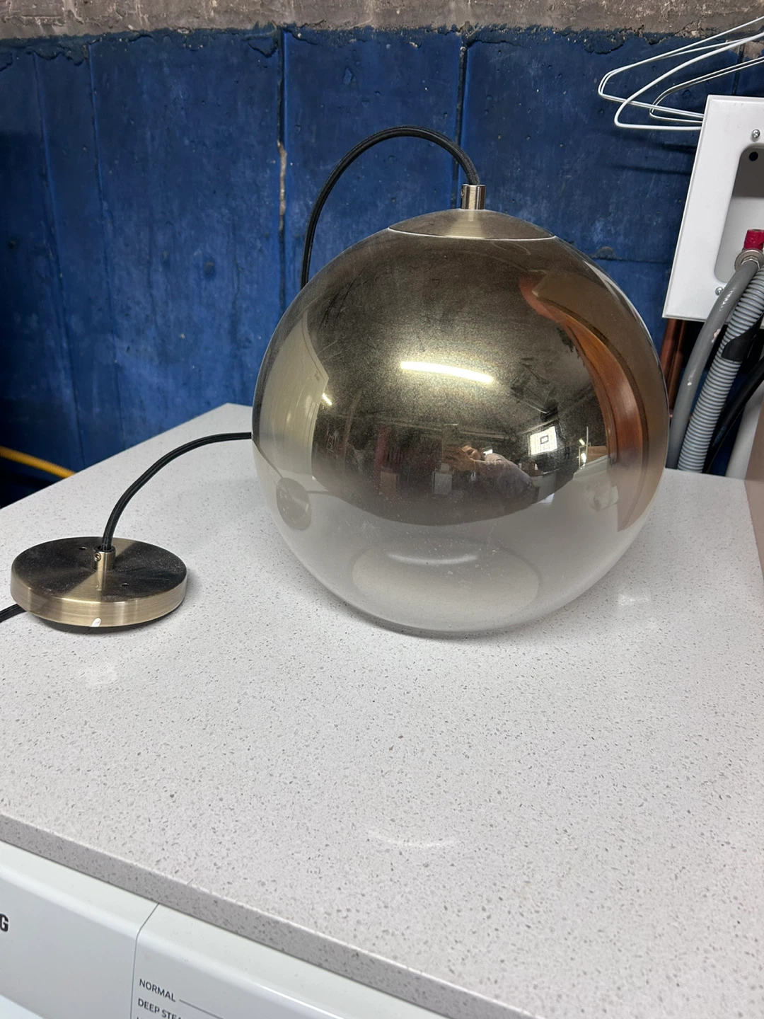 Large Globe Pendant Light Fixture - photo 3