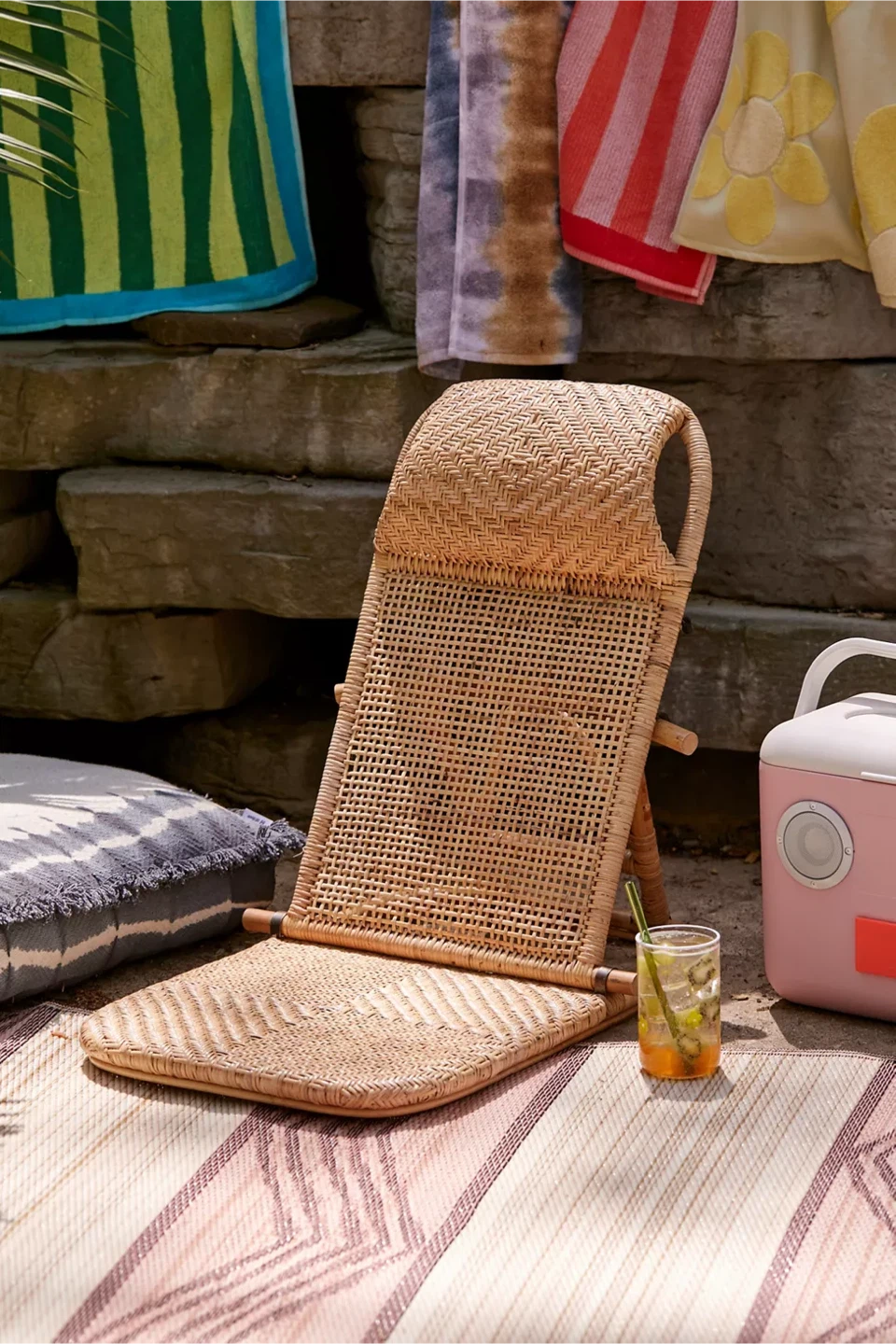 Urban Outfitters Tatami Woven Rattan Folding Chair - photo 5