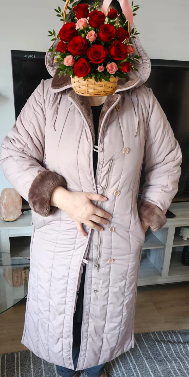 London Fog Quilted Puffer Coat with Faux Fur Trim - photo 3