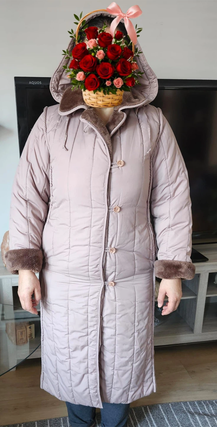 London Fog Quilted Puffer Coat with Faux Fur Trim