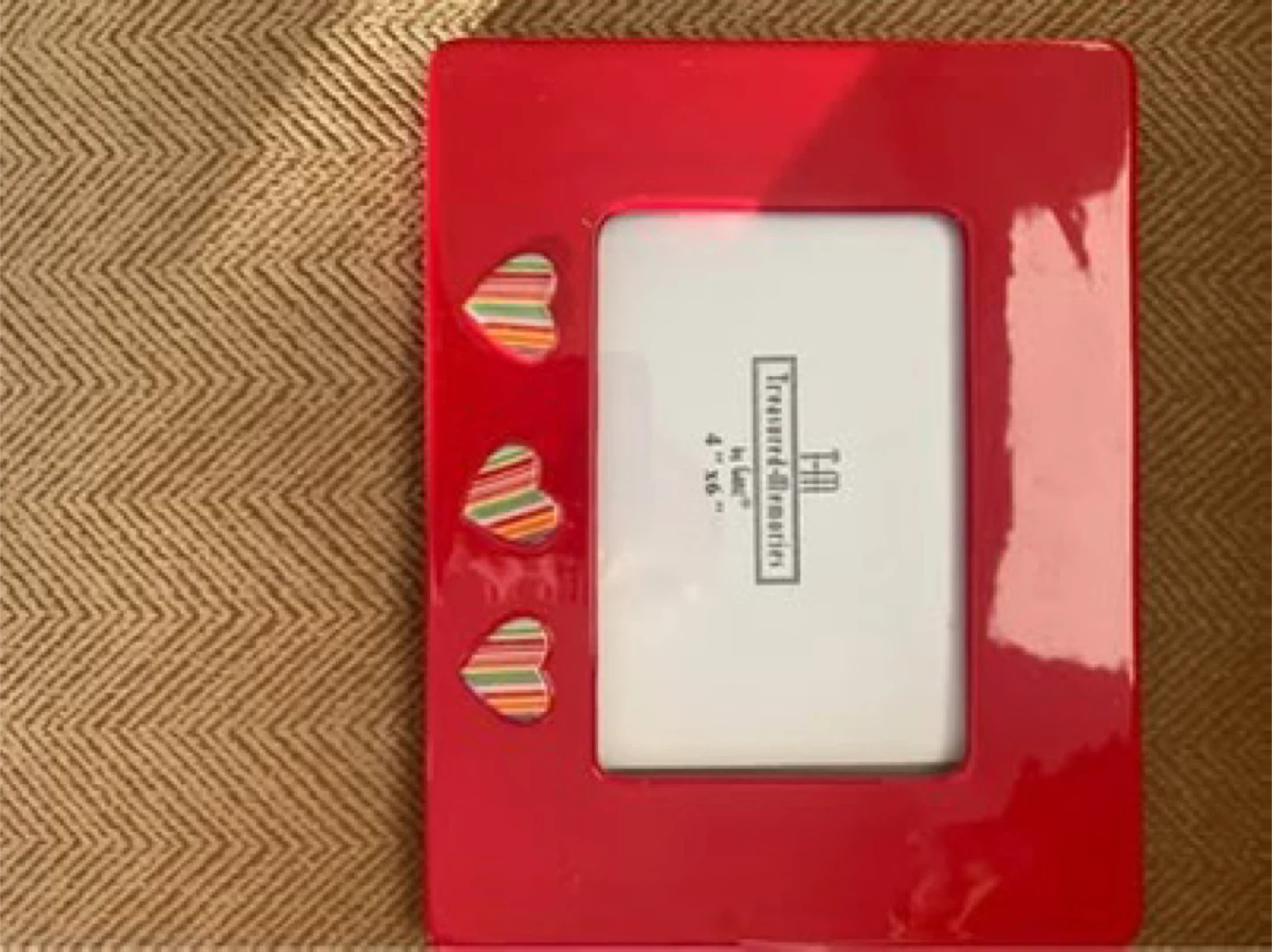 Red Picture Frame with Hearts - Holds 4x6 Photo - photo 2