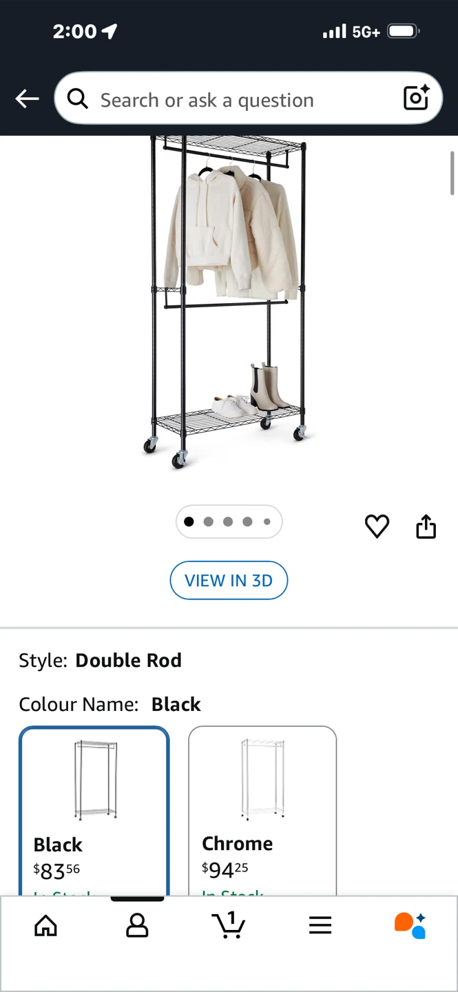 Heavy Duty Rolling Clothes Rack - photo 2