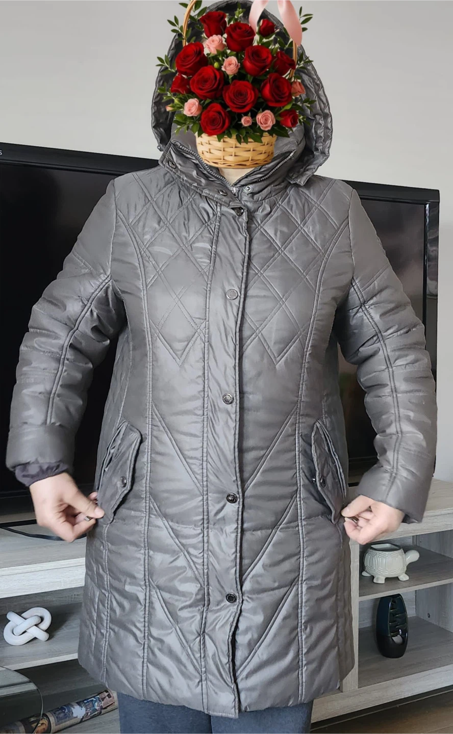 FEN NELLI Winter Coat - Silver - Size M