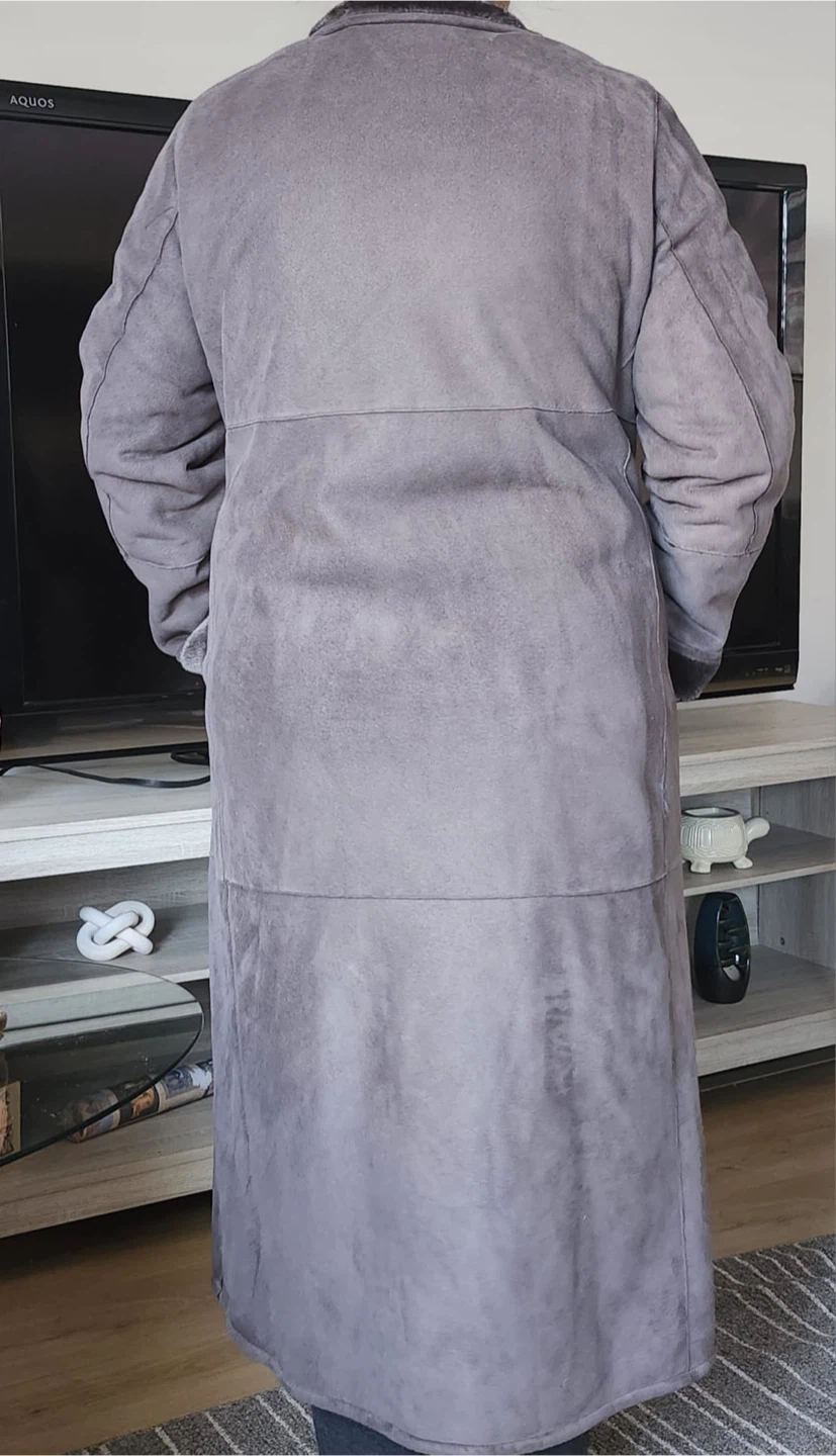 Novelty L/G Grey Suede-like Maxi Coat - photo 3