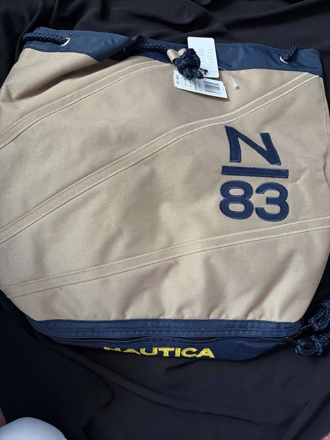 Nautica Backpack - Beige/Navy