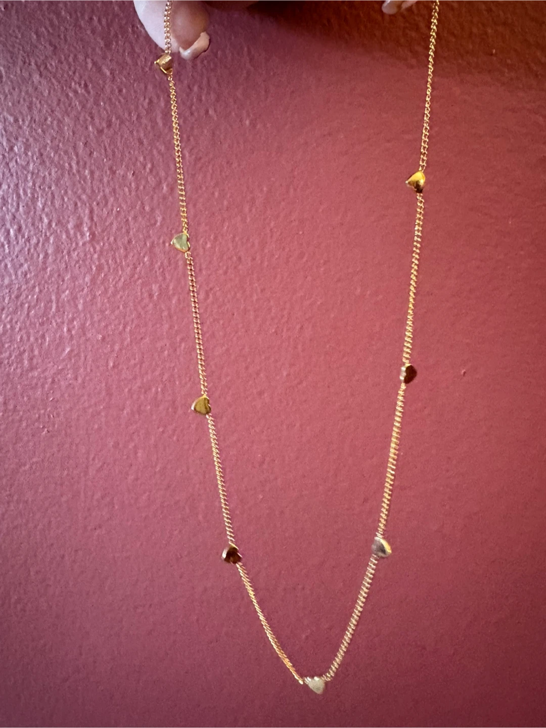 NEW 18K Gold SS heart charms Necklace - photo 3
