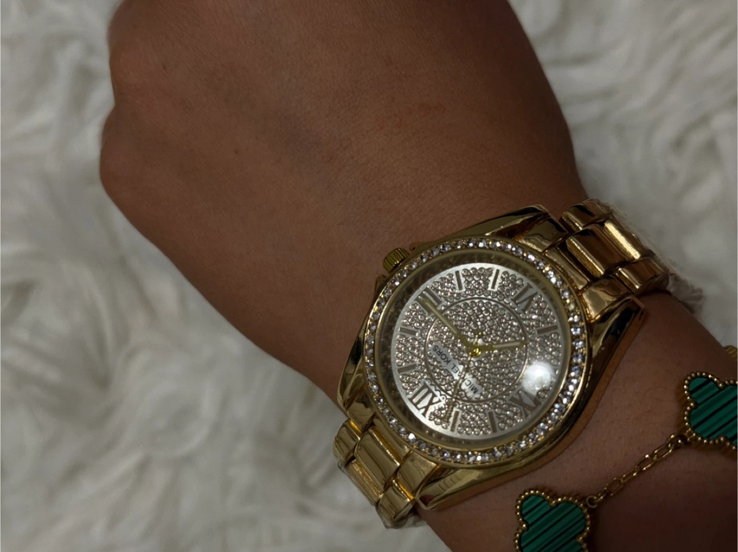 Michael Kors Gold Watch with Crystal Accents