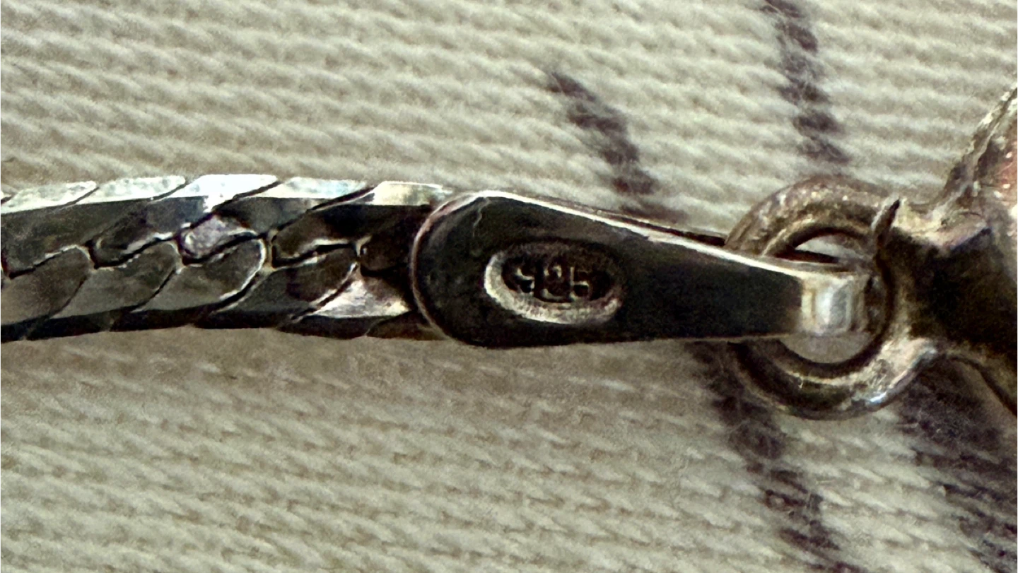 Vintage Sterling Silver 925 Herringbone Link Chain Bracelet - photo 4