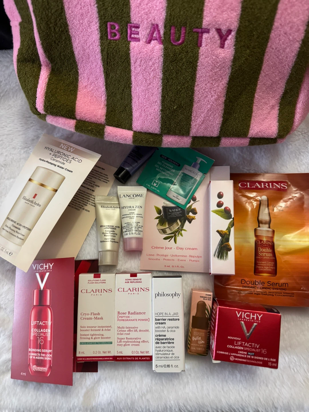 Elizabeth Arden, Lancome, Clarins & Vichy Skincare Samples