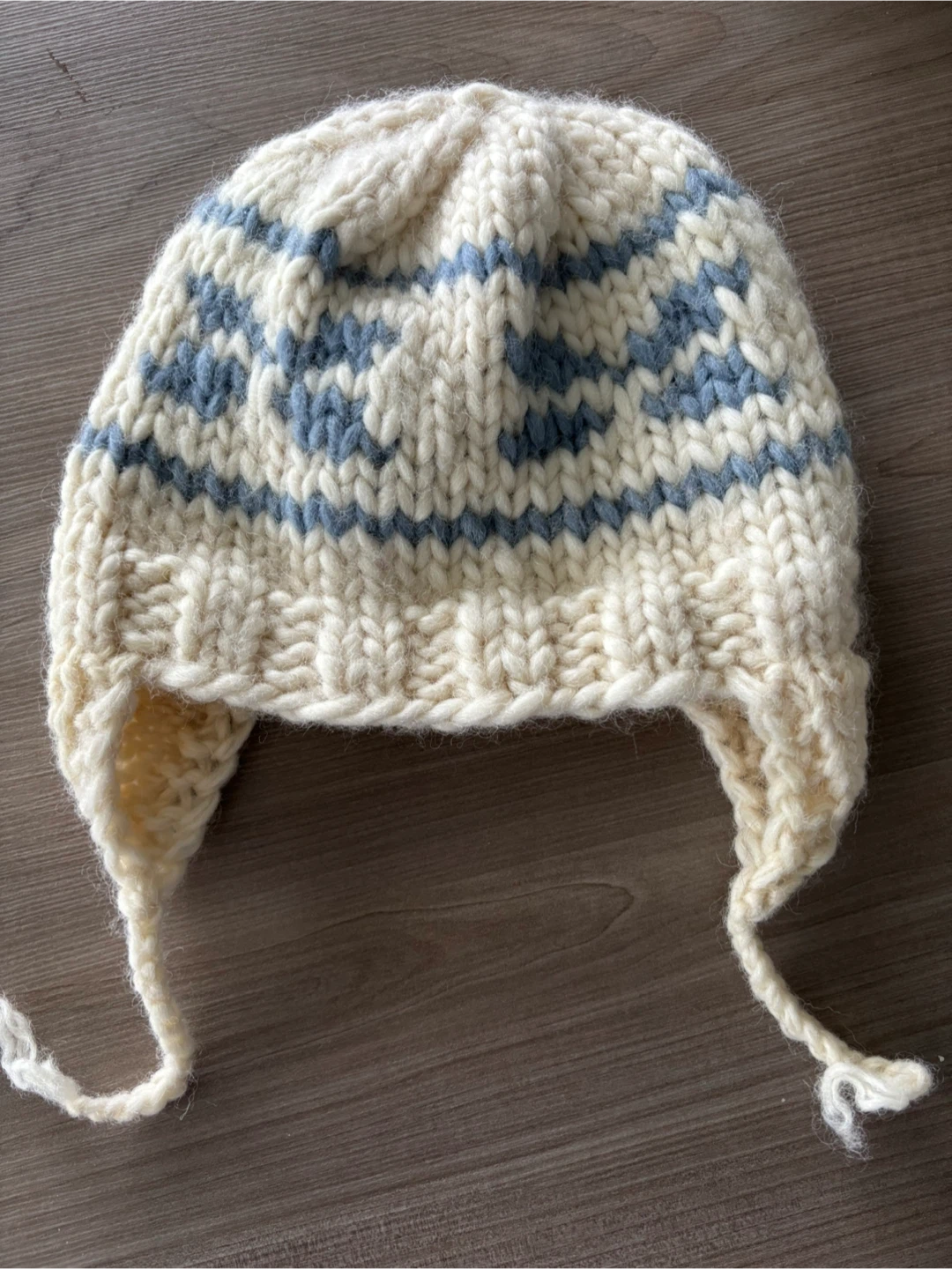 Hand-knitted 💯 Canadian Wool Ear Flap Hat 🆕 - photo 2