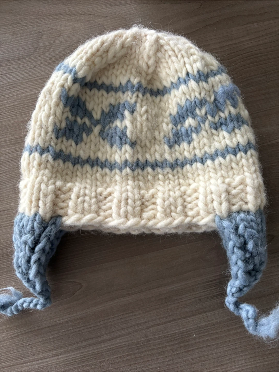 Hand-knitted 💯 Canadian Wool Ear Flap Hat 🆕