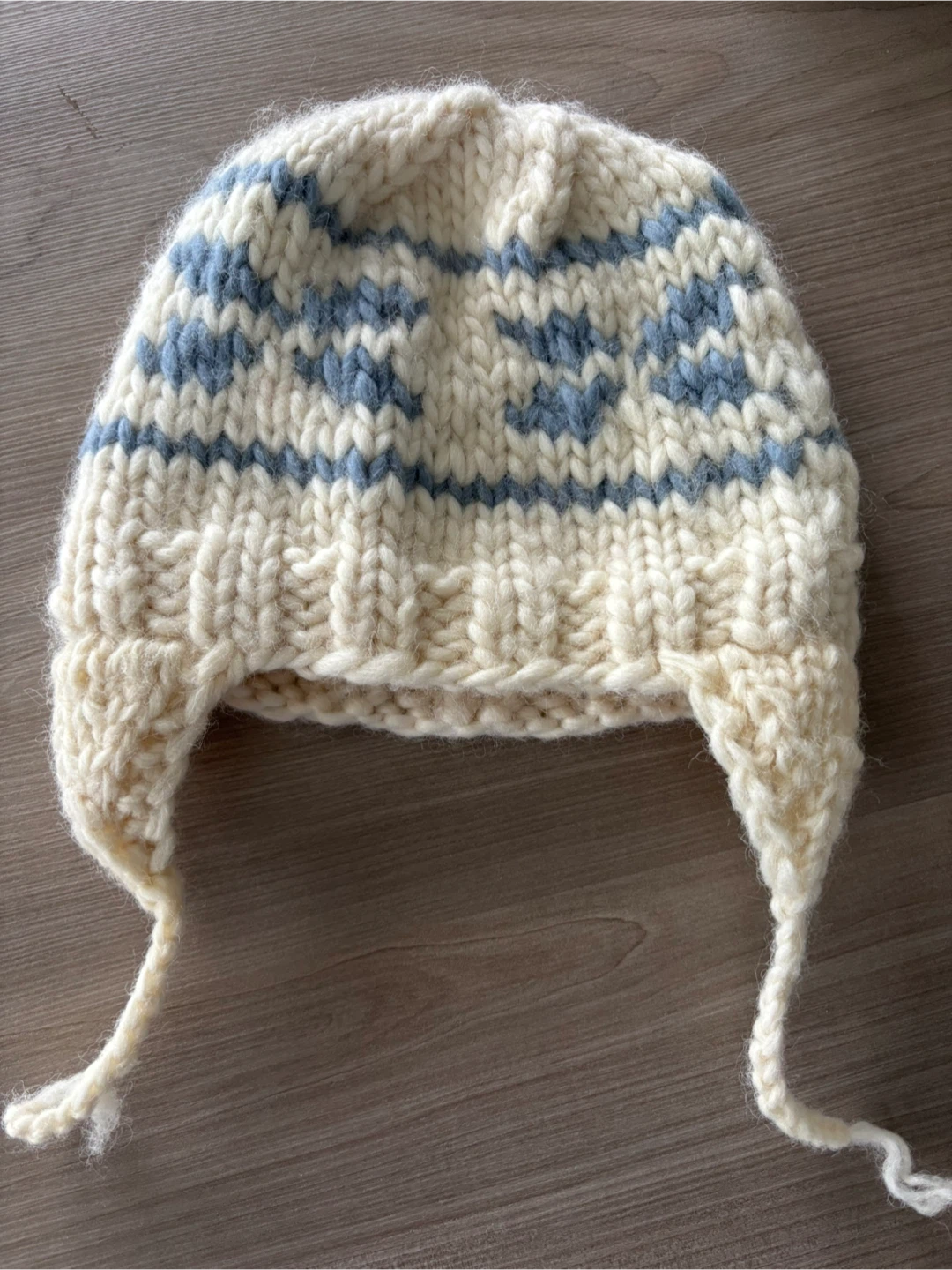 Hand-knitted 💯 Canadian Wool Ear Flap Hat 🆕 - photo 3
