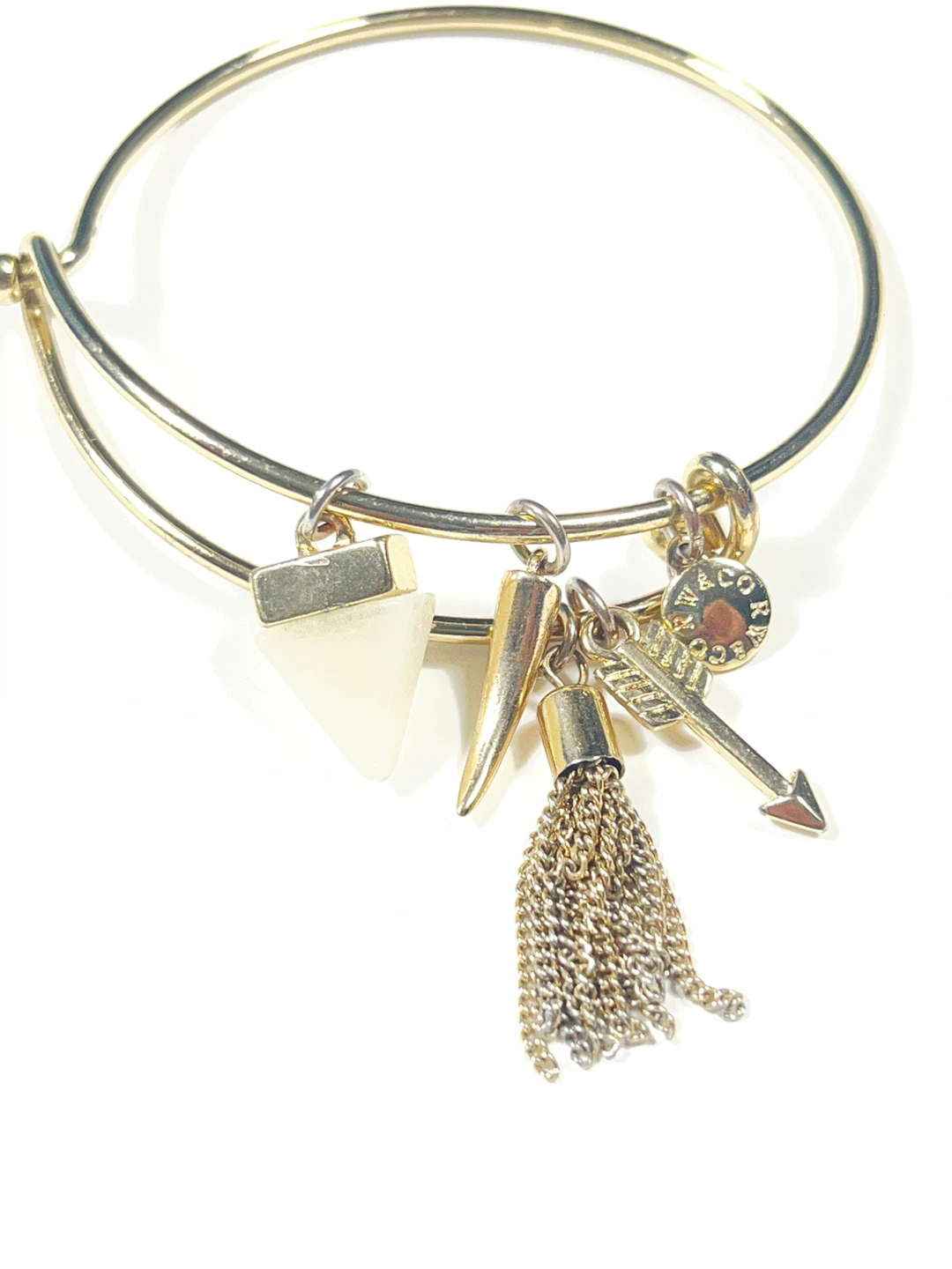 Gold Tone Charm Bangle Bracelet - photo 4