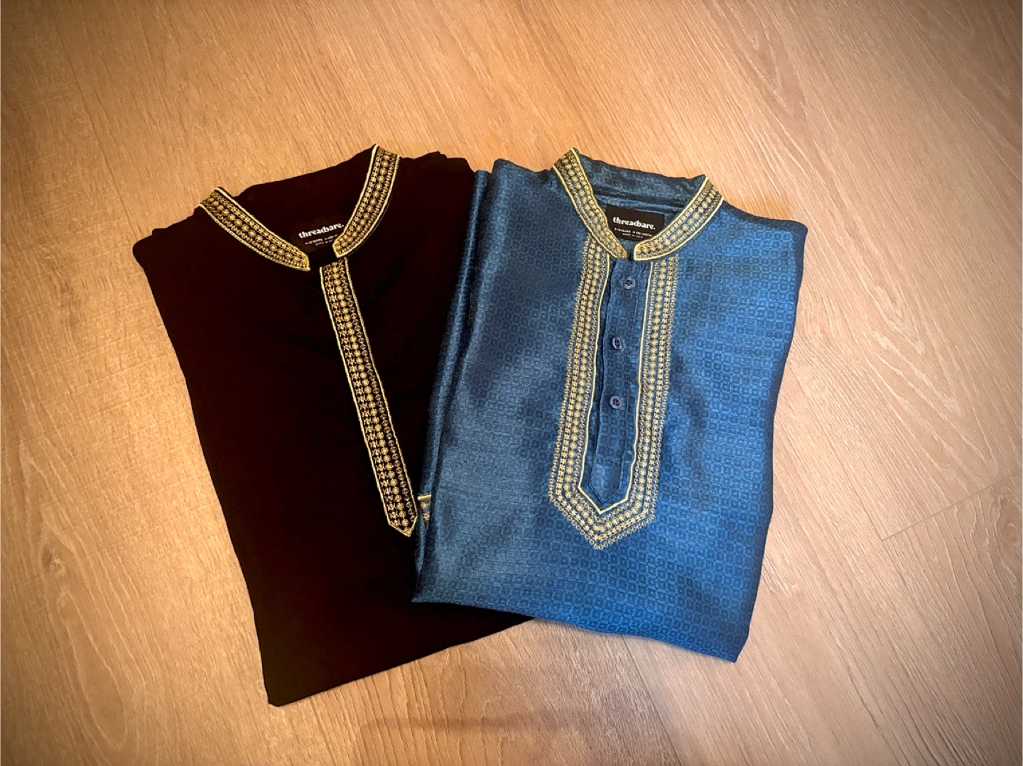 Threadbare Boys' Kurta tops - Black & blue