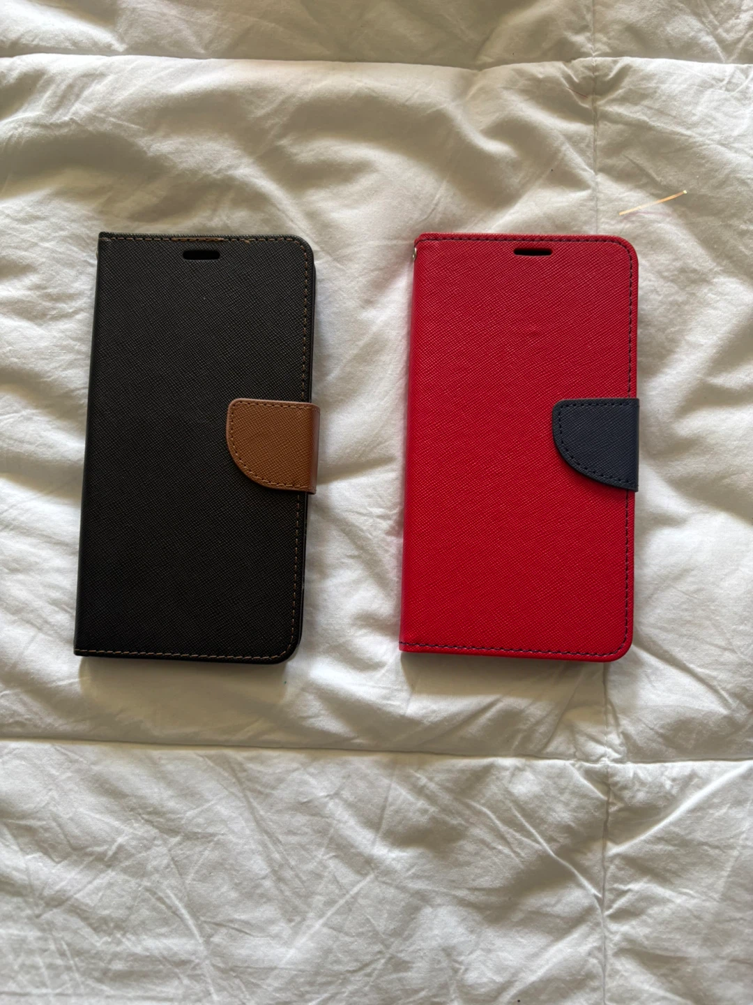 Lot of 2 Flip Phone Cases - Black & Red