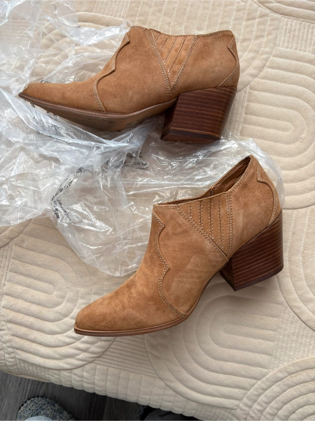 ALDO Western genuine leather ankle boots - Tan
