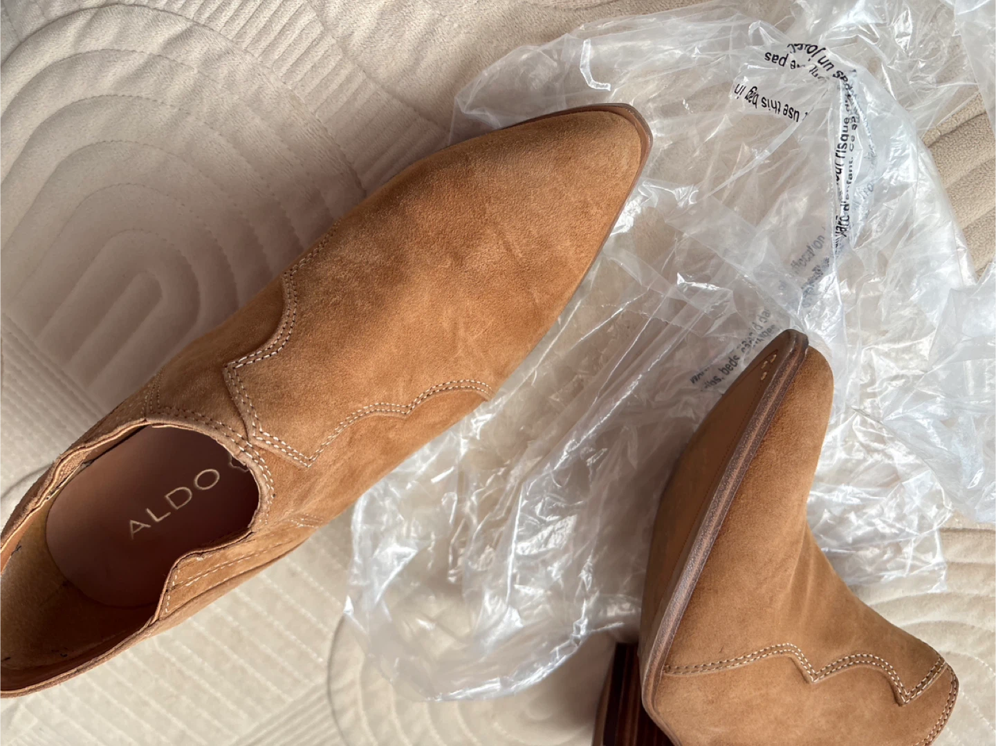 ALDO Western genuine leather ankle boots - Tan - photo 2