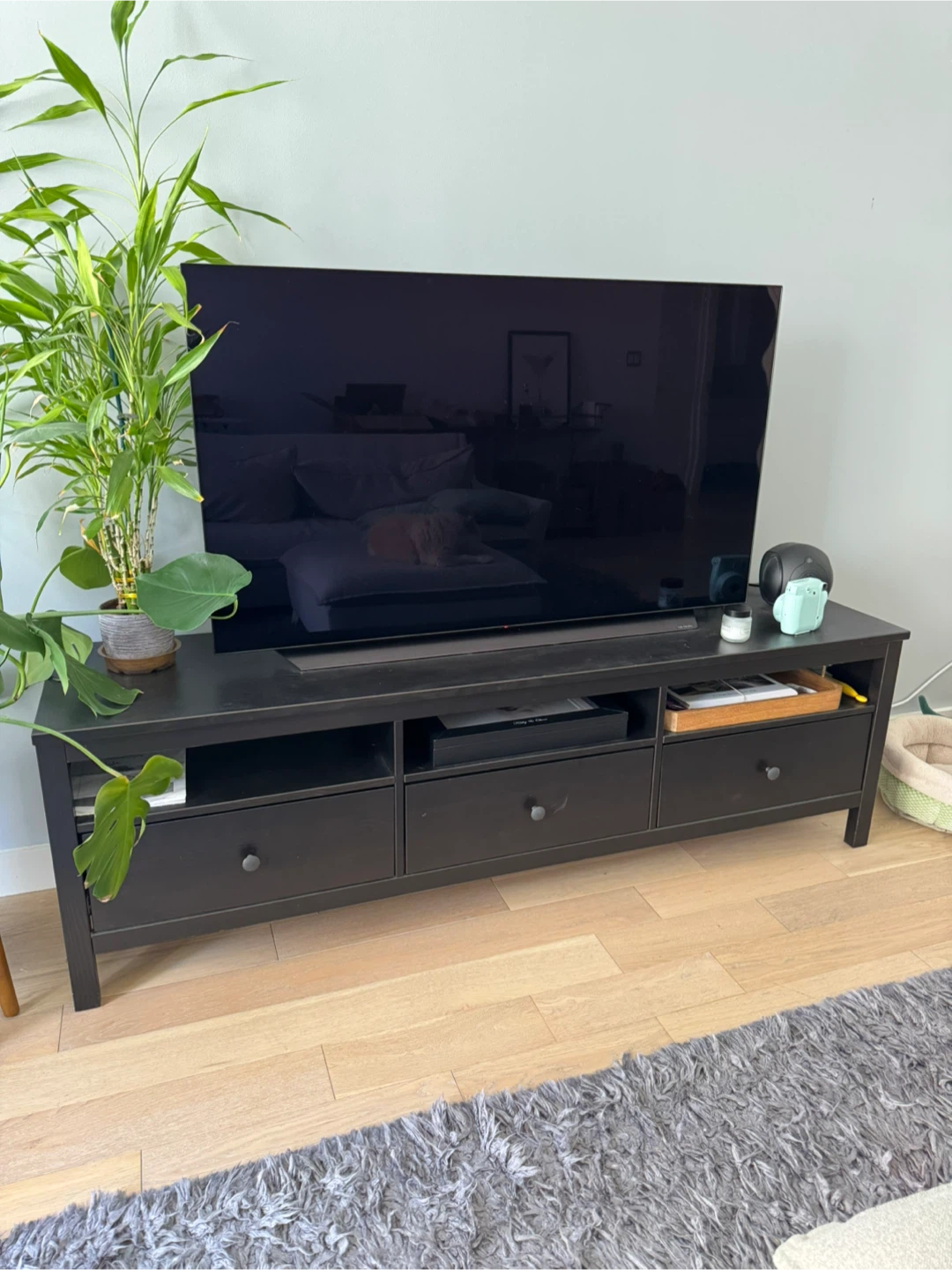 IKEA HEMNES TV unit, black-brown