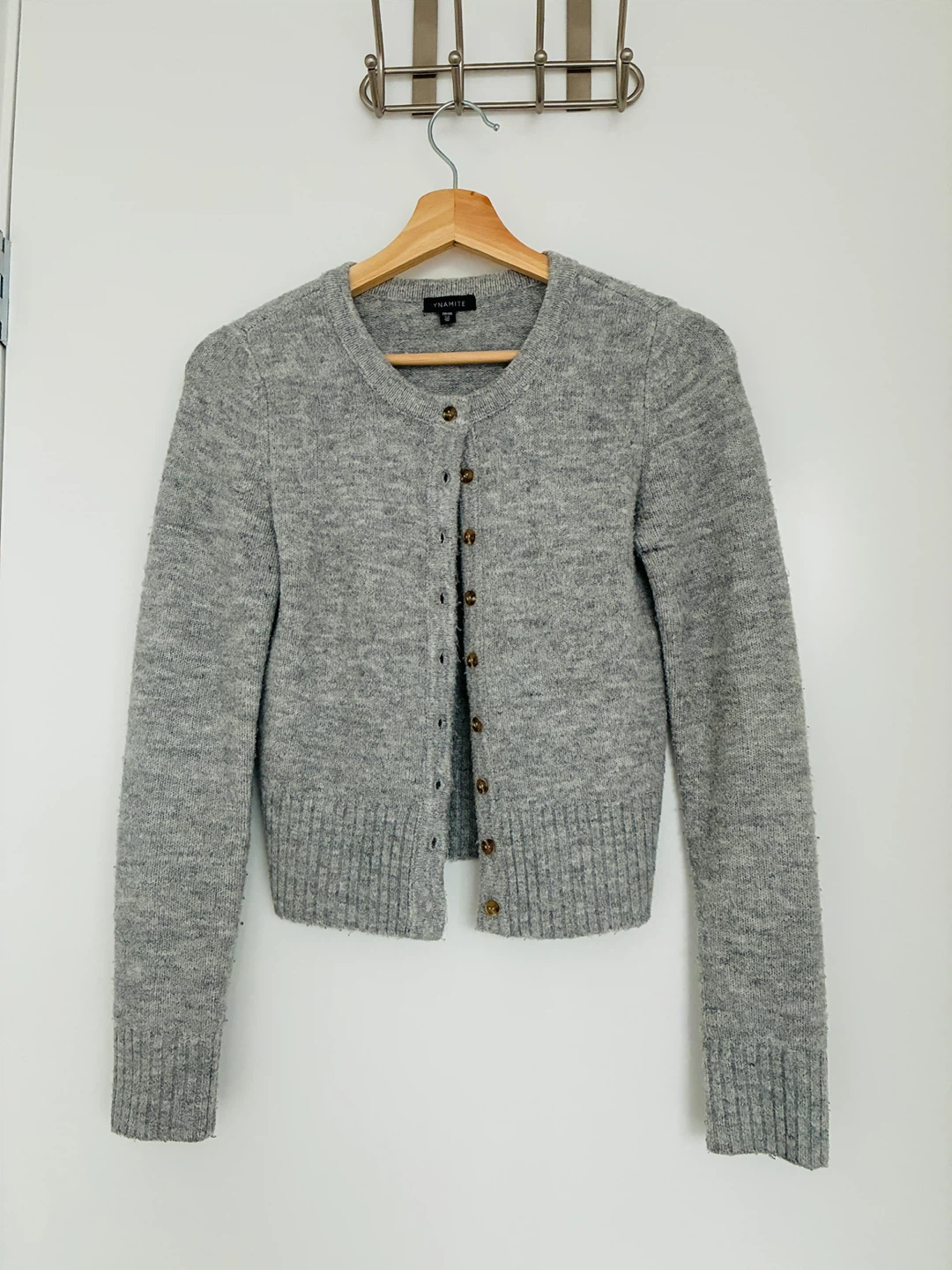 DYNAMITE Grey Button-Up Cardigan TP/XS