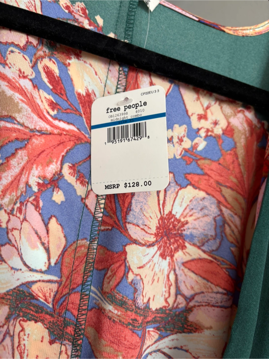 Free People Floral Print Maxi Robe - Green/Multi - photo 3
