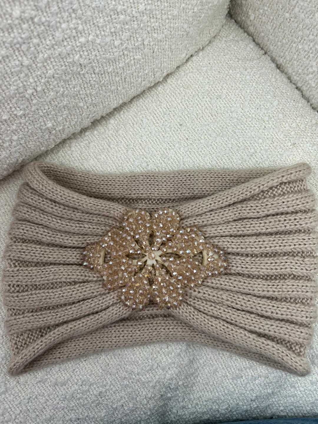 Knit Headband with Embellishment