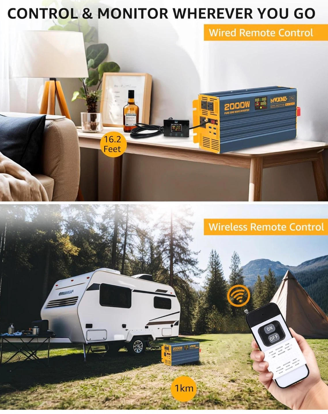 2000W Pure Sine Wave Power Inverter - photo 5