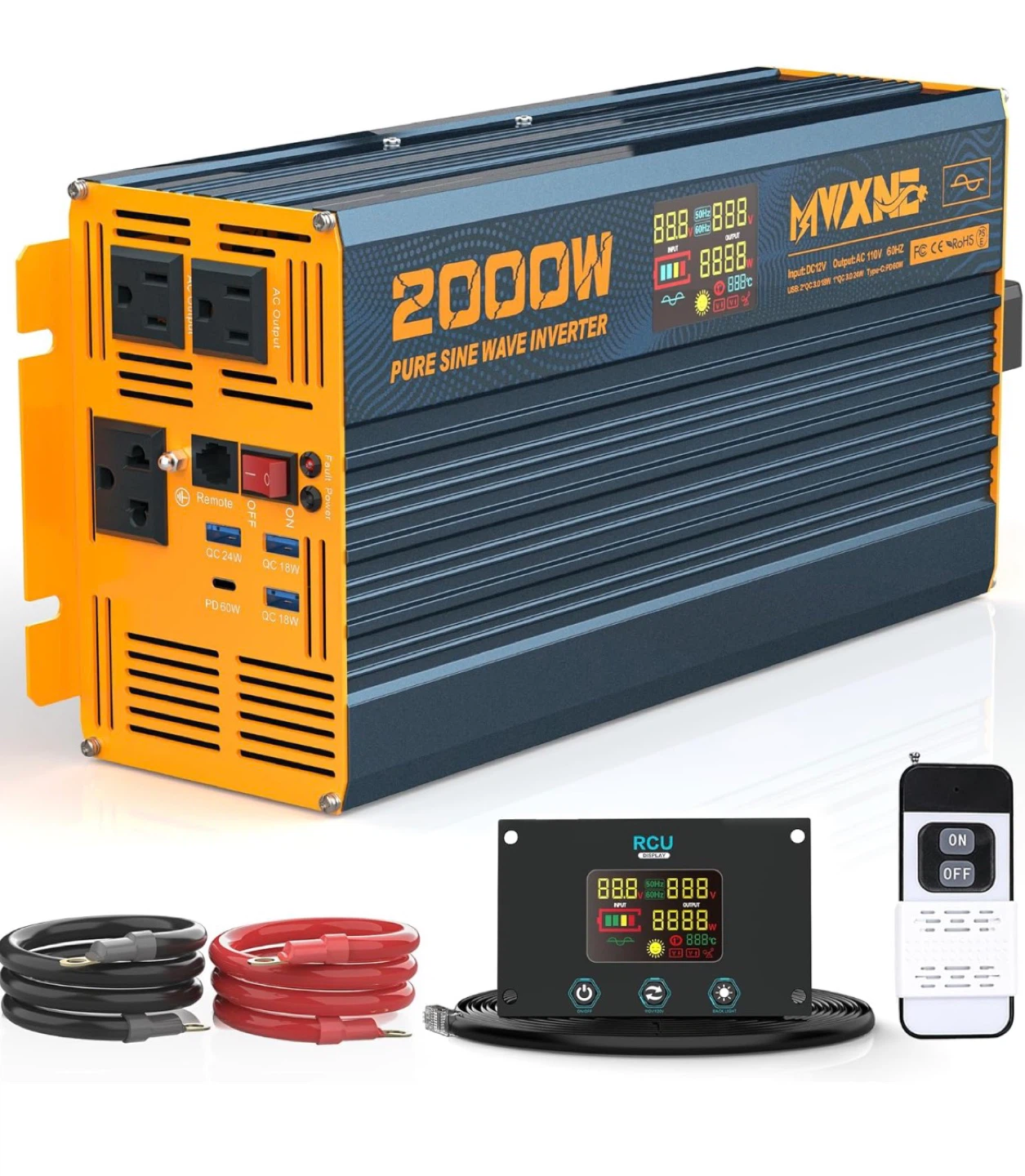 2000W Pure Sine Wave Power Inverter