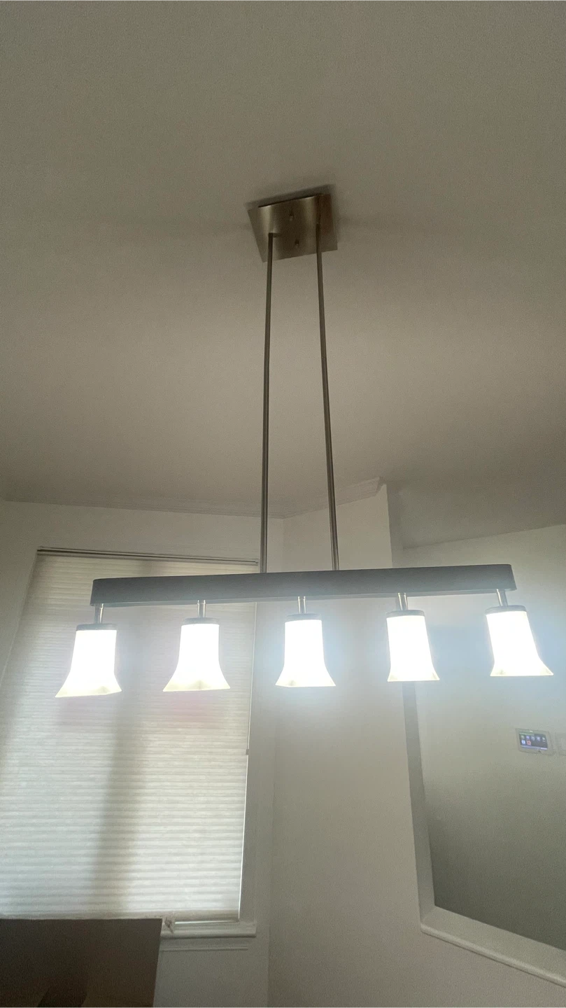 Modern Light Pendant Chandelier with White Shades