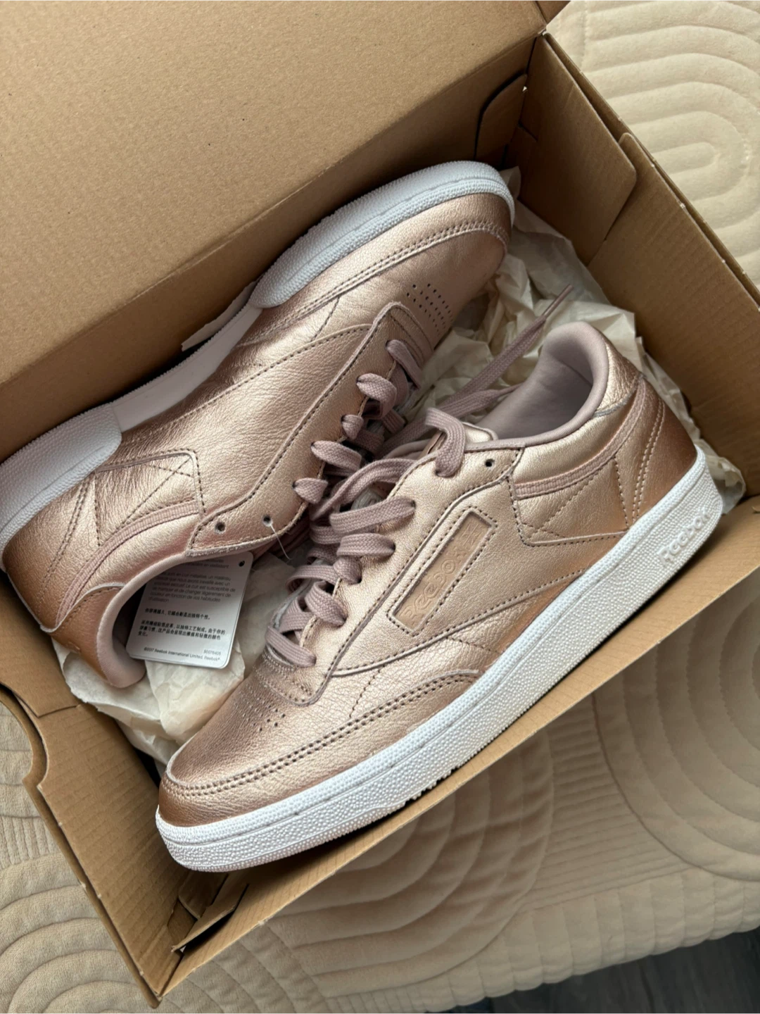 Reebok Club C 85 Rose Gold Sneakers