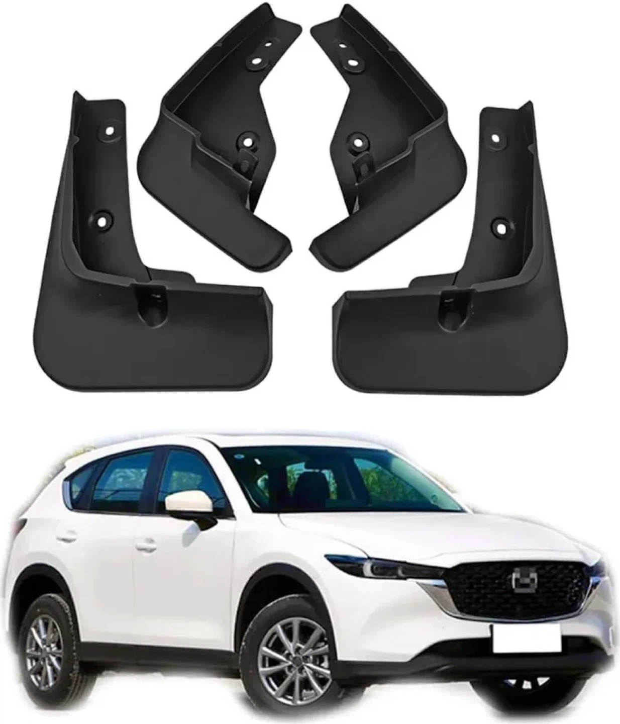 Set of 4 Black Mudguards for Cars - photo 3