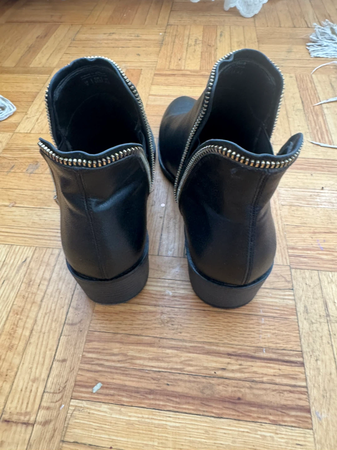 Call It Spring Black Leather Ankle Boots - photo 2