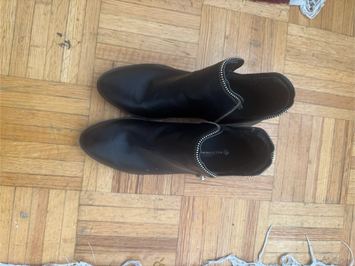Call It Spring Black Leather Ankle Boots - photo 4