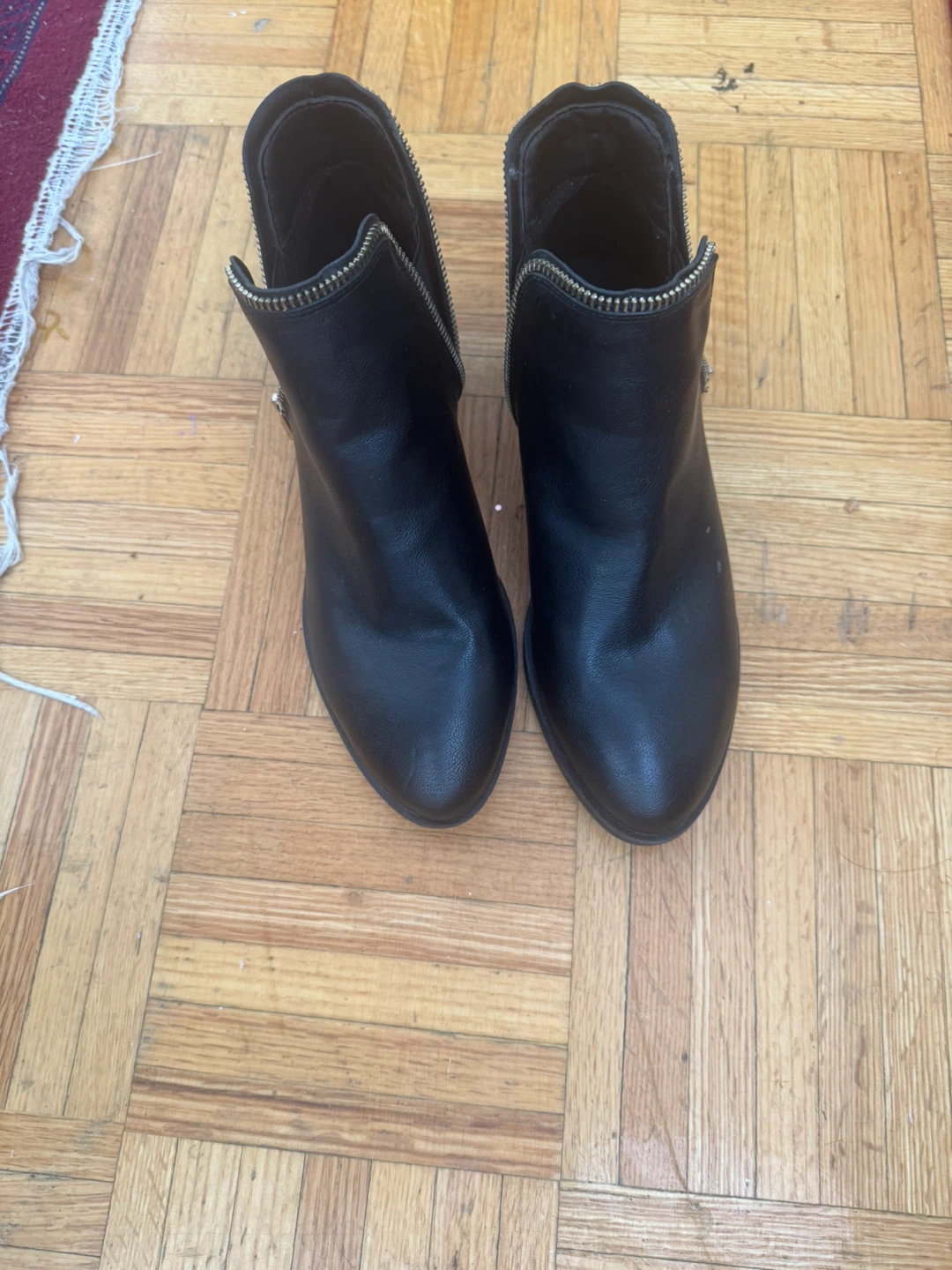 Call It Spring Black Leather Ankle Boots