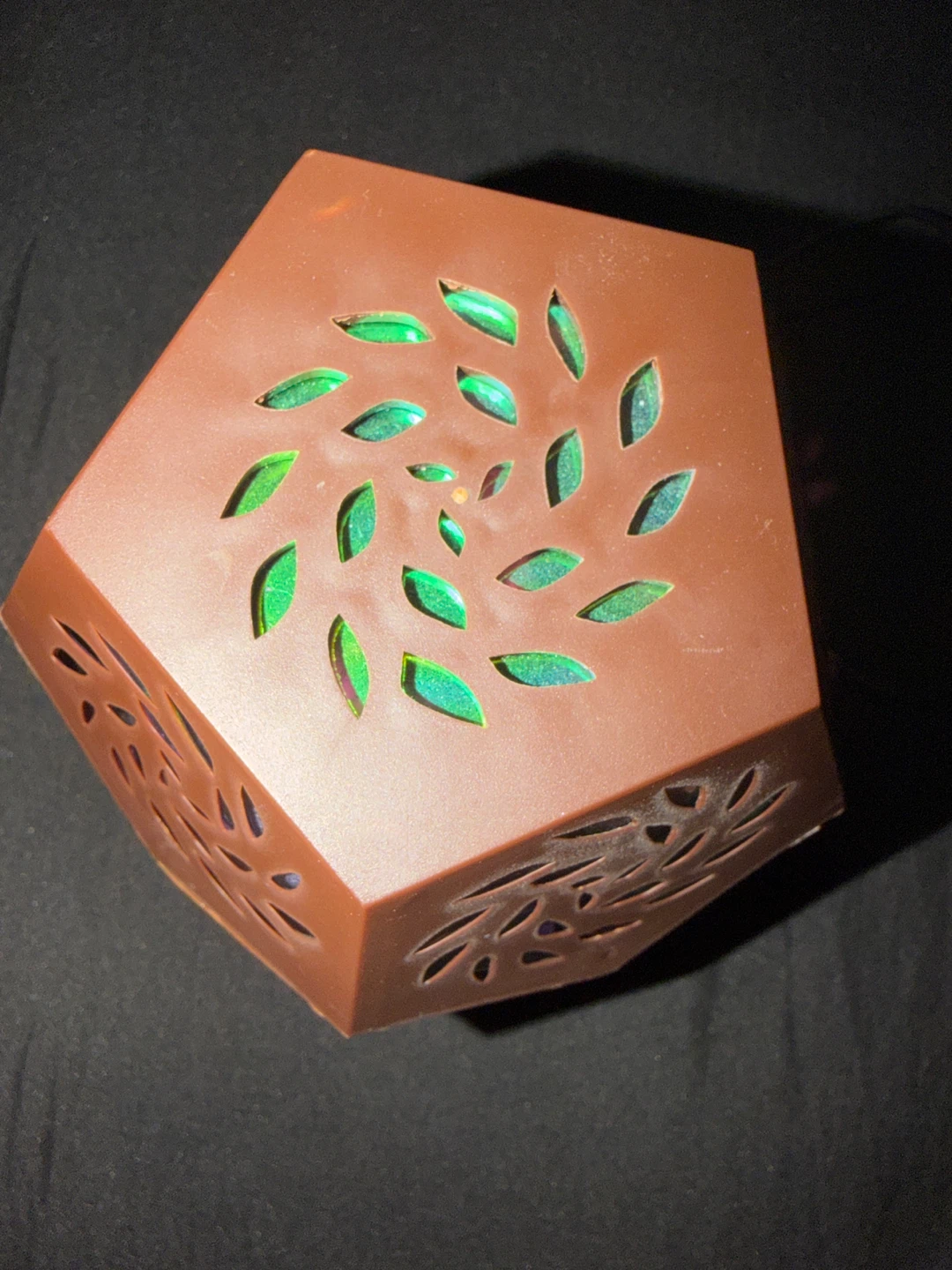 Brown Hexagonal Decorative Lamp with USB 🏆 - photo 3