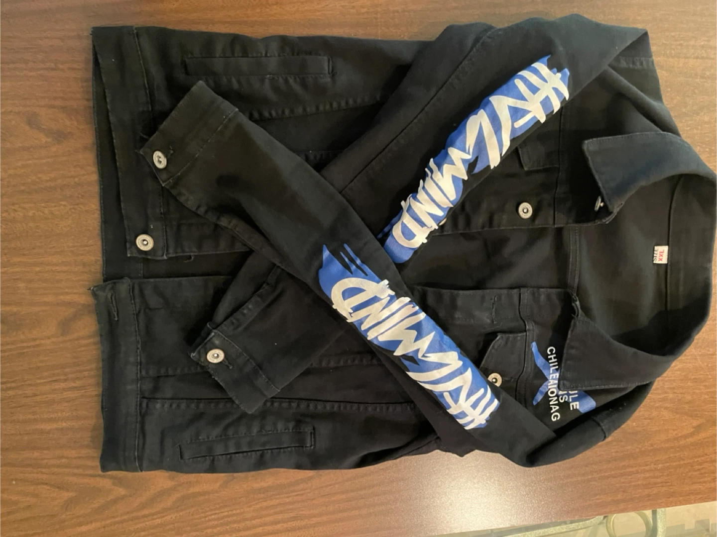 Black Denim Jacket Kung Fu panda - photo 5