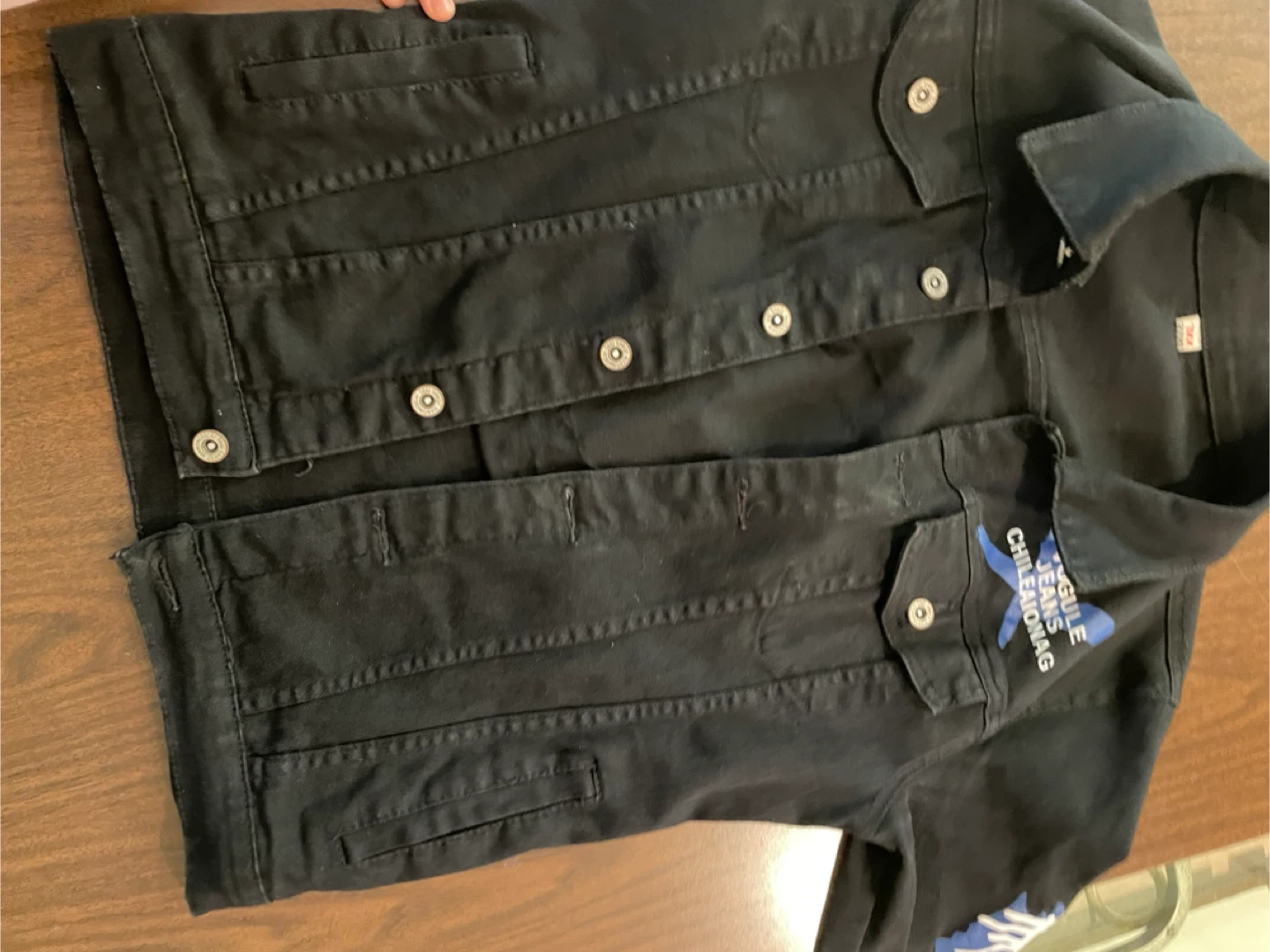 Black Denim Jacket Kung Fu panda - photo 2