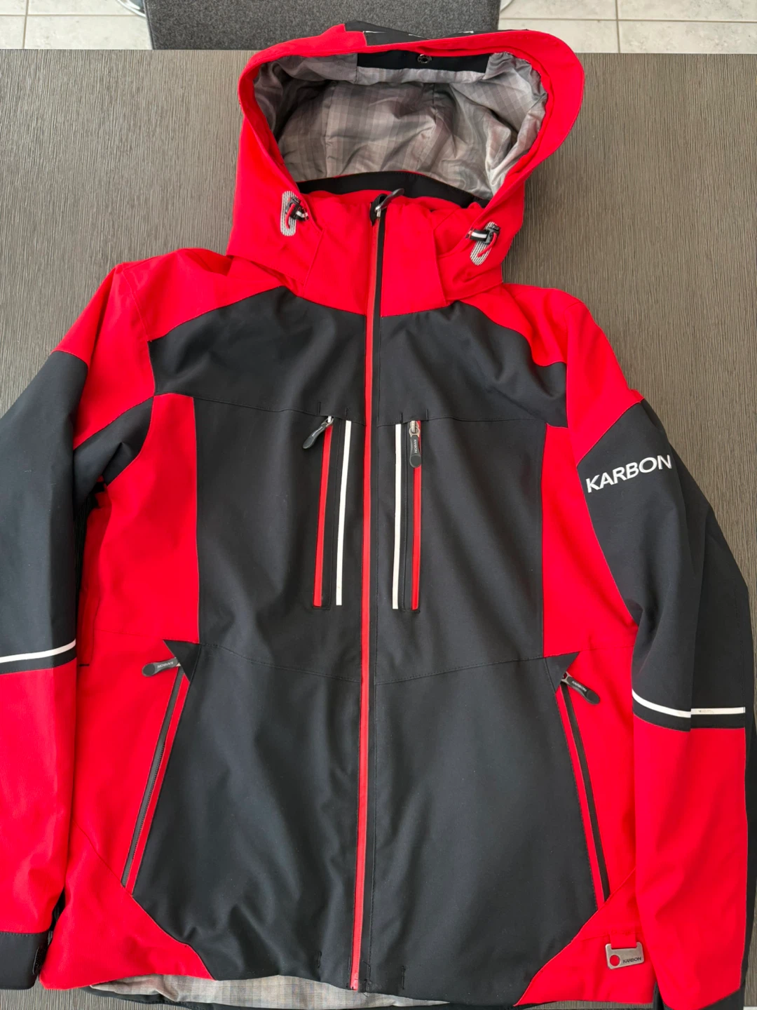 Karbon Ski Jacket - Red/Black - Size Adult S