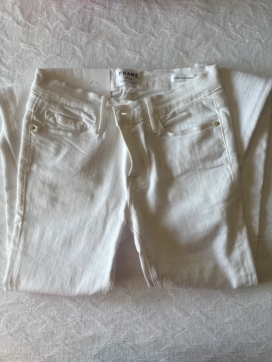 FRAME Le Skinny de Jeanne Jeans - White - Size 28 - photo 2
