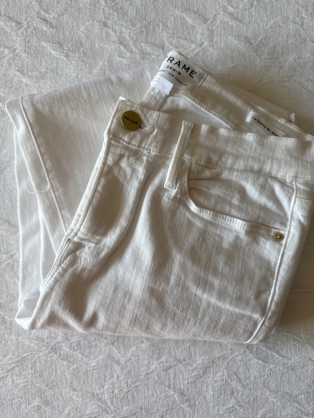FRAME Le Skinny de Jeanne Jeans - White - Size 28 - photo 4