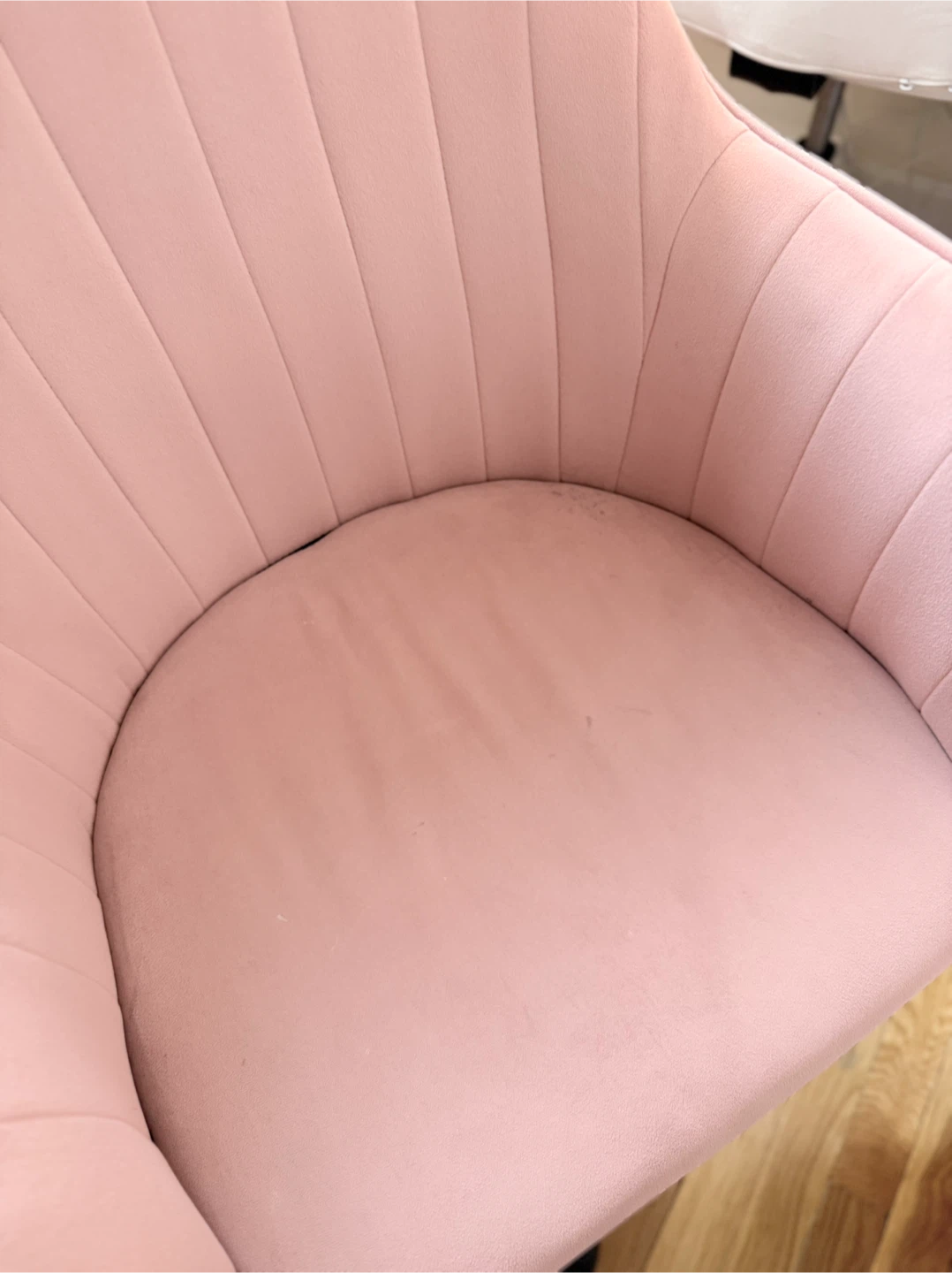 Pink Velvet Office Chair - photo 4